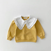 Load image into Gallery viewer, 2 Pieces Set Baby Kid Girls Color-blocking Tops And Solid Color Pants Wholesale 220902103
