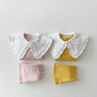 Load image into Gallery viewer, 2 Pieces Set Baby Kid Girls Color-blocking Tops And Solid Color Pants Wholesale 220902103
