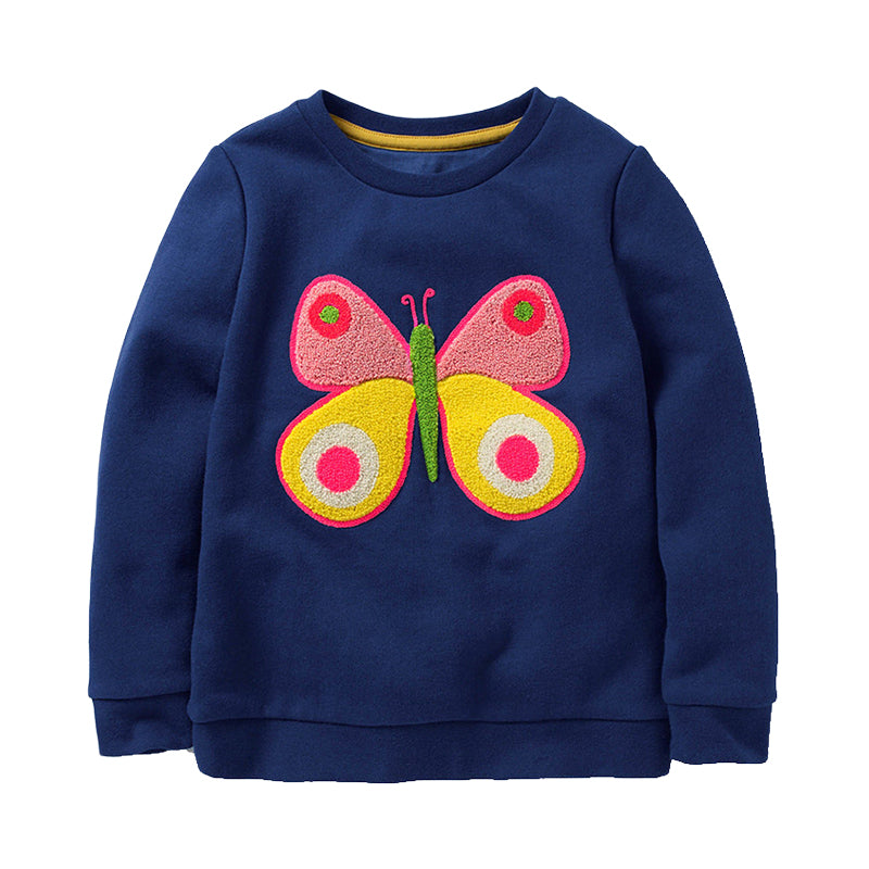Baby Kid Girls Butterfly Embroidered Tops Wholesale 220902109