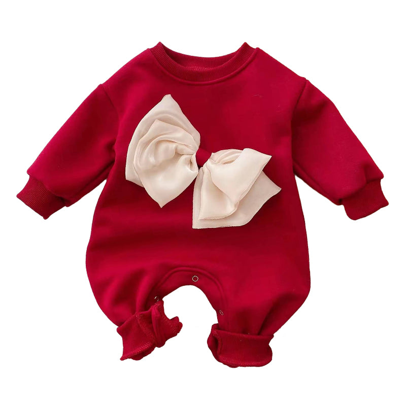 Baby Girls Bow Jumpsuits Wholesale 220902118