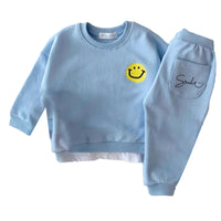 Load image into Gallery viewer, 2 Pieces Set Baby Kid Unisex Expression Print Hoodies Swearshirts And Letters Pants Wholesale 220902128
