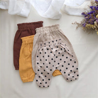 Load image into Gallery viewer, Baby Unisex Solid Color Polka dots Print Pants Wholesale 22090215
