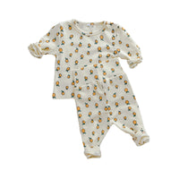 Load image into Gallery viewer, 2 Pieces Set Baby Kid Unisex Fruit Print Tops And Pants Wholesale 22090216
