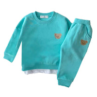 Load image into Gallery viewer, 2 Pieces Set Baby Kid Unisex Cartoon Embroidered Tops And Pants Wholesale 220902174
