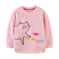 Load image into Gallery viewer, Baby Kid Girls Polka dots Cartoon Print Hoodies Swearshirts Wholesale 22090218
