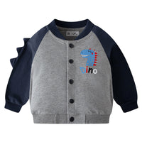 Load image into Gallery viewer, Baby Kid Boys Color-blocking Dinosaur Jackets Outwears Wholesale 220902191
