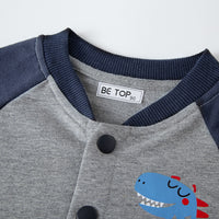 Load image into Gallery viewer, Baby Kid Boys Color-blocking Dinosaur Jackets Outwears Wholesale 220902191
