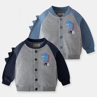 Load image into Gallery viewer, Baby Kid Boys Color-blocking Dinosaur Jackets Outwears Wholesale 220902191

