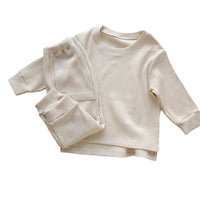 Load image into Gallery viewer, 2 Pieces Set Baby Kid Girls Solid Color Tops And Pants Wholesale 220902239
