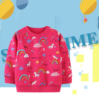 Load image into Gallery viewer, Baby Kid Girls Rainbow Hoodies Swearshirts Wholesale 22090229
