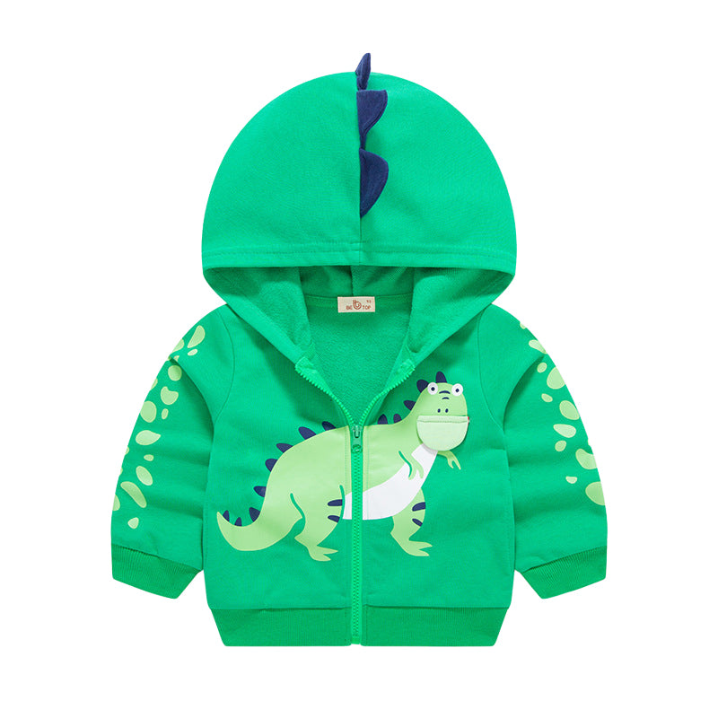 Baby Kid Unisex Letters Dinosaur Print Jackets Outwears Wholesale 22090231