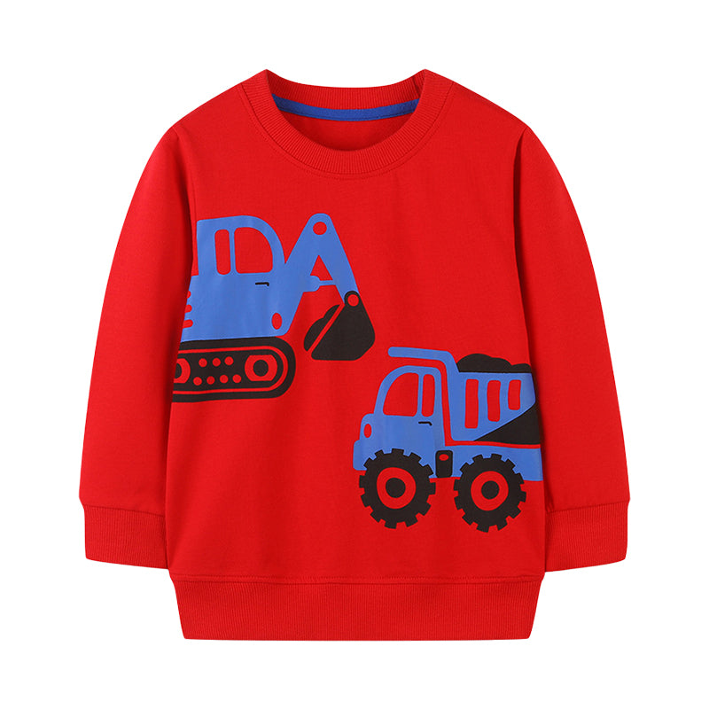Baby Kid Boys Car Print Hoodies Swearshirts Wholesale 220902352