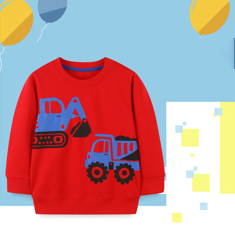 Baby Kid Boys Car Print Hoodies Swearshirts Wholesale 220902352