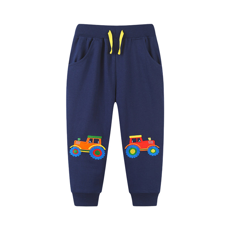 Baby Kid Boys Car Embroidered Ribbon Sports Pants Wholesale 220902356