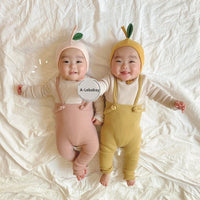 Load image into Gallery viewer, 2 Pieces Set Baby Kid Unisex Solid Color Tops And Jumpsuits Wholesale 22090244
