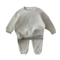 Load image into Gallery viewer, 2 Pieces Set Baby Kid Unisex Solid Color Tops And Pants Wholesale 22090246
