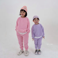 Load image into Gallery viewer, 2 Pieces Set Baby Kid Unisex Solid Color Tops And Pants Wholesale 22090246
