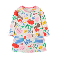 Load image into Gallery viewer, Baby Kid Girls Flower Cartoon Print Dresses Wholesale 220902500
