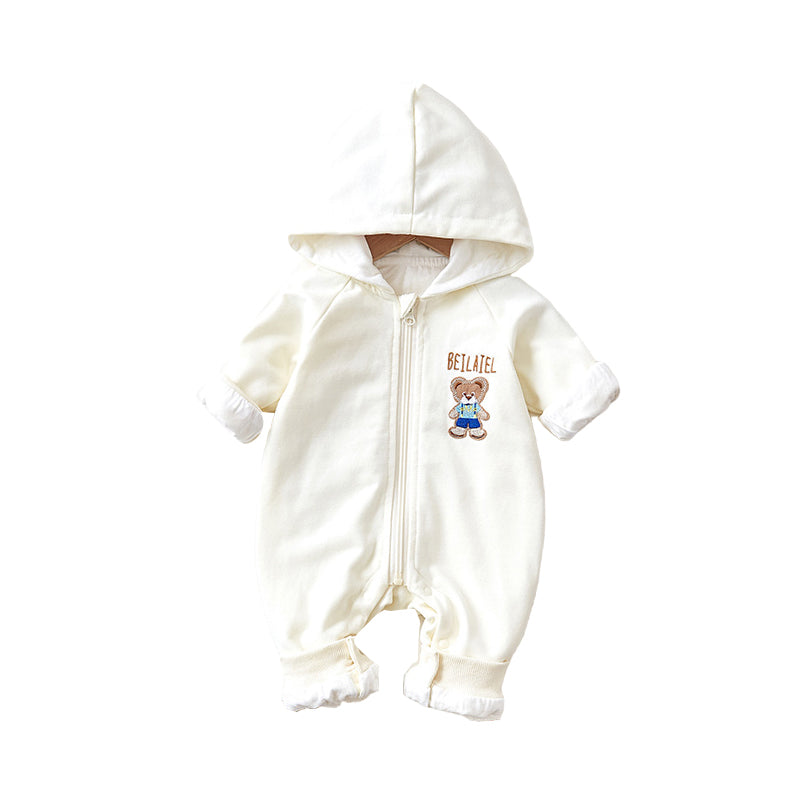 Baby Unisex Animals Embroidered Jumpsuits Wholesale 220902511
