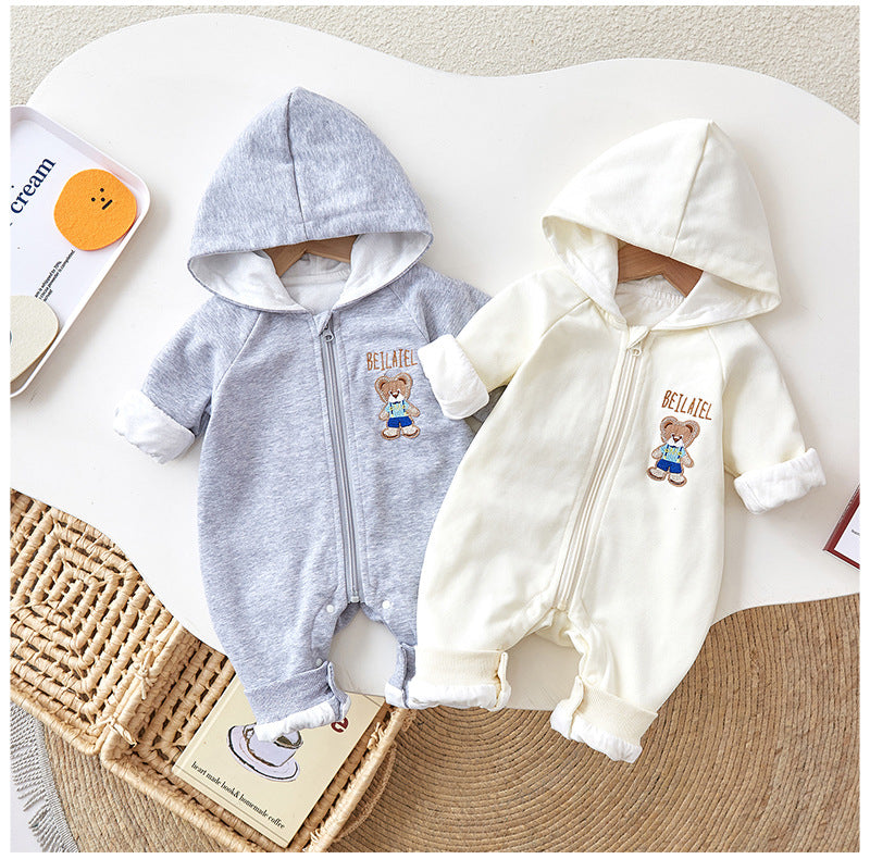 Baby Unisex Animals Embroidered Jumpsuits Wholesale 220902511