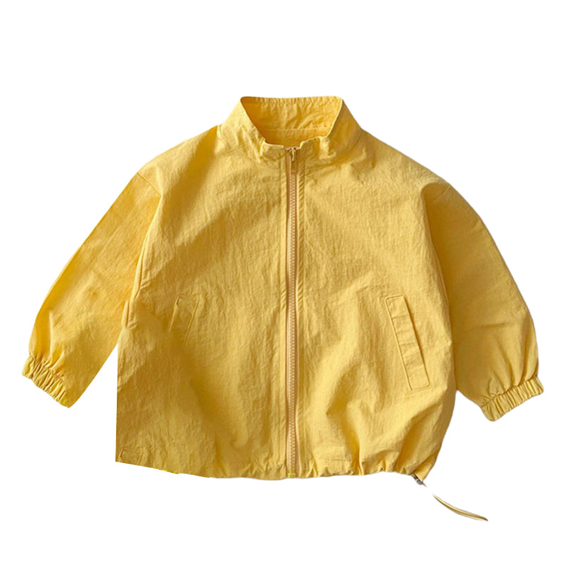 Baby Kid Unisex Solid Color Jackets Outwears Wholesale 22090258