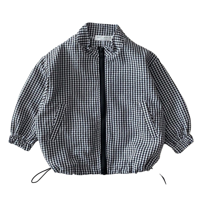 Baby Kid Unisex Checked Jackets Outwears Wholesale 22090260