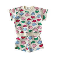 Load image into Gallery viewer, 2 Pieces Set Baby Kid Unisex Polka dots Cartoon Print T-Shirts And Shorts Wholesale 22090261
