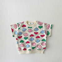 Load image into Gallery viewer, 2 Pieces Set Baby Kid Unisex Polka dots Cartoon Print T-Shirts And Shorts Wholesale 22090261
