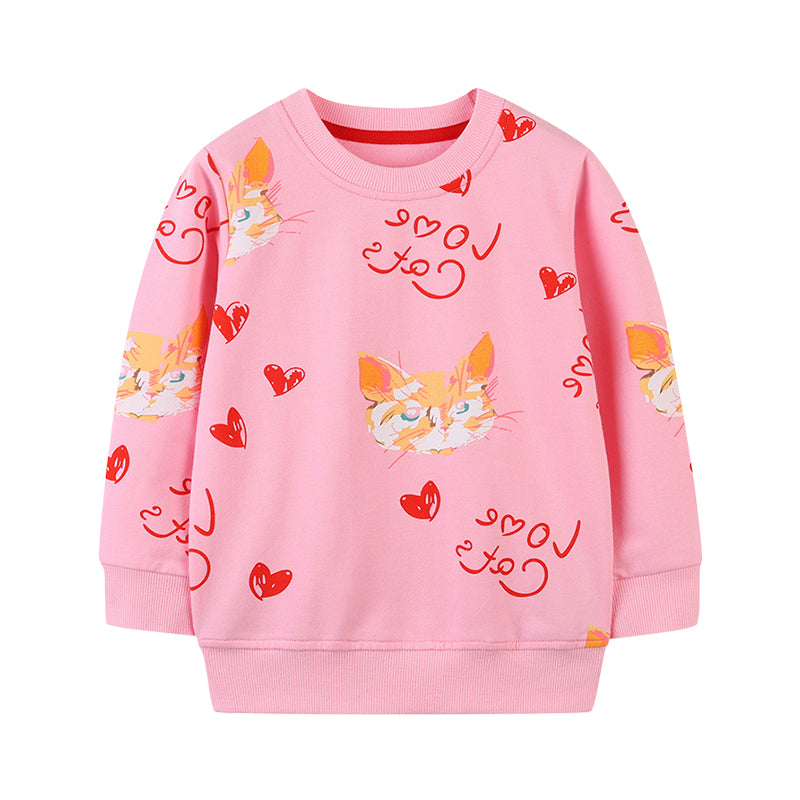 Baby Kid Girls Cartoon Print Hoodies Swearshirts Wholesale 22090274