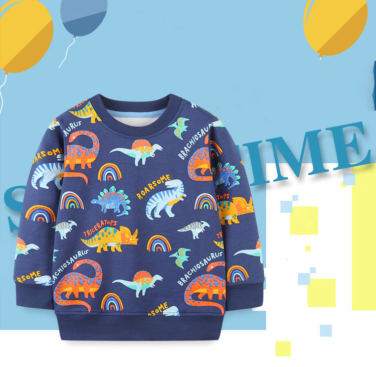 Baby Kid Boys Dinosaur Print Hoodies Swearshirts Wholesale 22090278