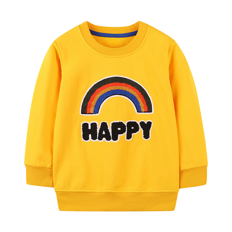 Baby Kid Boys Letters Rainbow Hoodies Swearshirts Wholesale 22090285