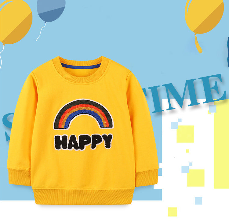 Baby Kid Boys Letters Rainbow Hoodies Swearshirts Wholesale 22090285