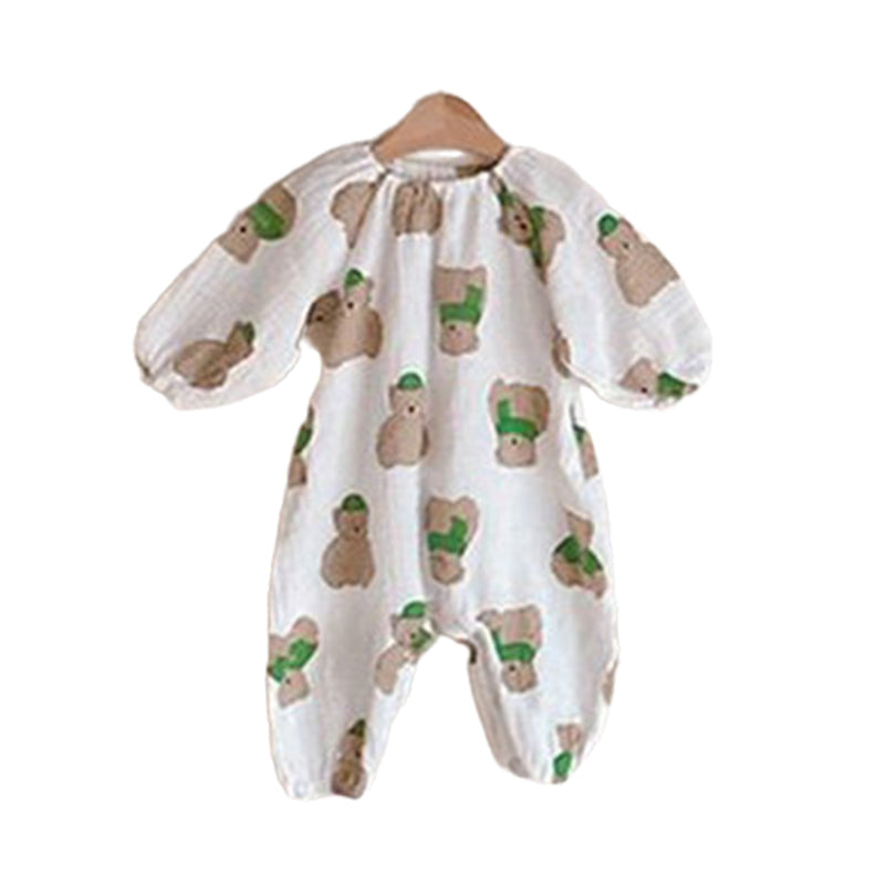 Baby Unisex Polka dots Cartoon Print Jumpsuits Wholesale 22090288
