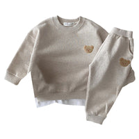 Load image into Gallery viewer, 2 Pieces Set Baby Kid Unisex Animals Embroidered Hoodies Swearshirts And Pants Wholesale 22090295
