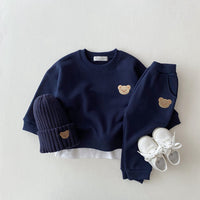 Load image into Gallery viewer, 2 Pieces Set Baby Kid Unisex Animals Embroidered Hoodies Swearshirts And Pants Wholesale 22090295
