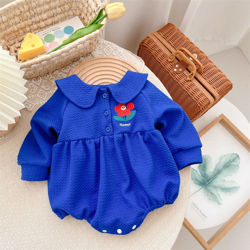 Baby Girls Embroidered Rompers Wholesale 220906132
