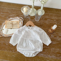 Load image into Gallery viewer, Baby Girls Solid Color Lace Rompers Wholesale 220906160
