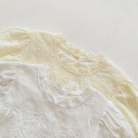 Load image into Gallery viewer, Baby Girls Solid Color Lace Rompers Wholesale 220906160
