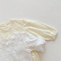 Load image into Gallery viewer, Baby Girls Solid Color Lace Rompers Wholesale 220906160
