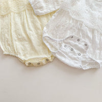 Load image into Gallery viewer, Baby Girls Solid Color Lace Rompers Wholesale 220906160
