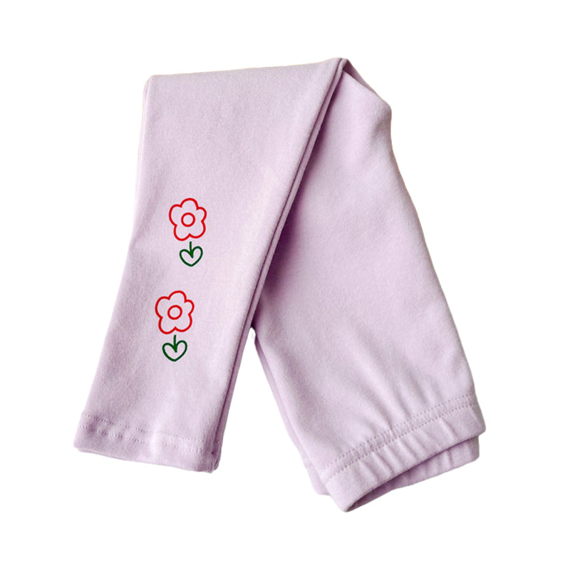 Kid Girls Letters Flower Print Pants Leggings Wholesale 220906222