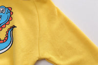 Load image into Gallery viewer, 3 Pieces Set Baby Kid Boys Dinosaur Hoodies Swearshirts Letters Vests Waistcoats And Solid Color Pants Wholesale 220906271
