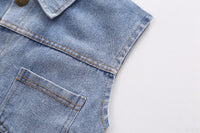 Load image into Gallery viewer, 3 Pieces Set Baby Kid Boys Dinosaur Hoodies Swearshirts Letters Vests Waistcoats And Solid Color Pants Wholesale 220906271
