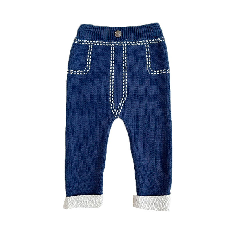 Baby Kid Unisex Color-blocking Pants Wholesale 220906306