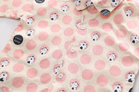 Load image into Gallery viewer, 3 Pieces Set Baby Kid Unisex Letters Print Tops Polka dots Cartoon Jackets Outwears And Solid Color Pants Wholesale 220906321
