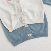 Load image into Gallery viewer, Baby Kid Unisex Flower Embroidered Cardigan Wholesale 220906347
