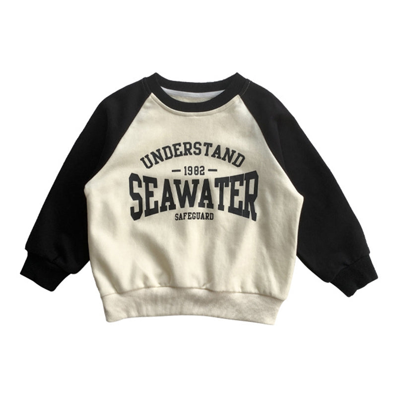 Baby Kid Unisex Letters Color-blocking Hoodies Swearshirts Wholesale 220906363