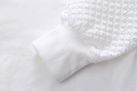 Load image into Gallery viewer, 3 Pieces Set Baby Kid Girls Solid Color Tops And Print Polka dots Bow Dresses And Pants Wholesale 220906407
