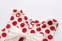 Load image into Gallery viewer, 3 Pieces Set Baby Kid Girls Solid Color Tops And Print Polka dots Bow Dresses And Pants Wholesale 220906407
