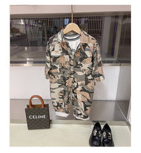 Load image into Gallery viewer, Baby Kid Boys Camo Jumpsuits Wholesale 220906413
